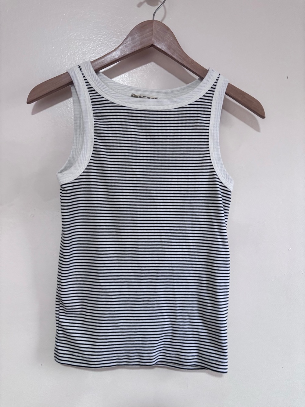 Madewell Black & White Striped Tank Top size XS